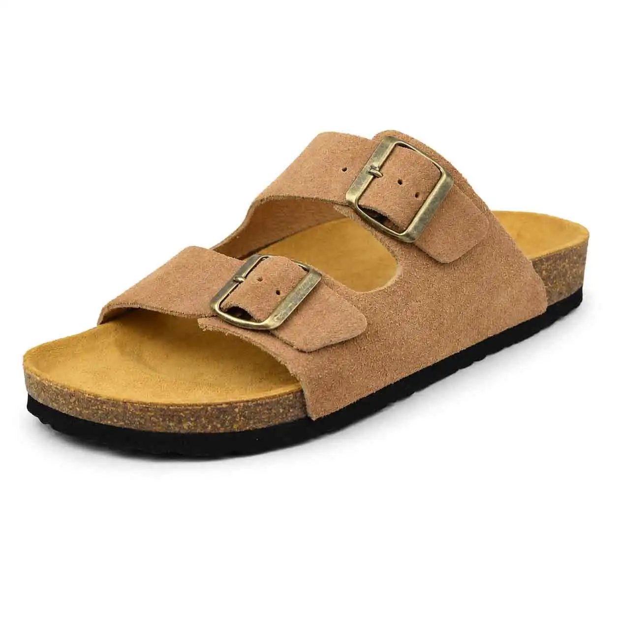  Sandale pour homme s030-1 kaki daim  chaussure homme cuir maroc 
